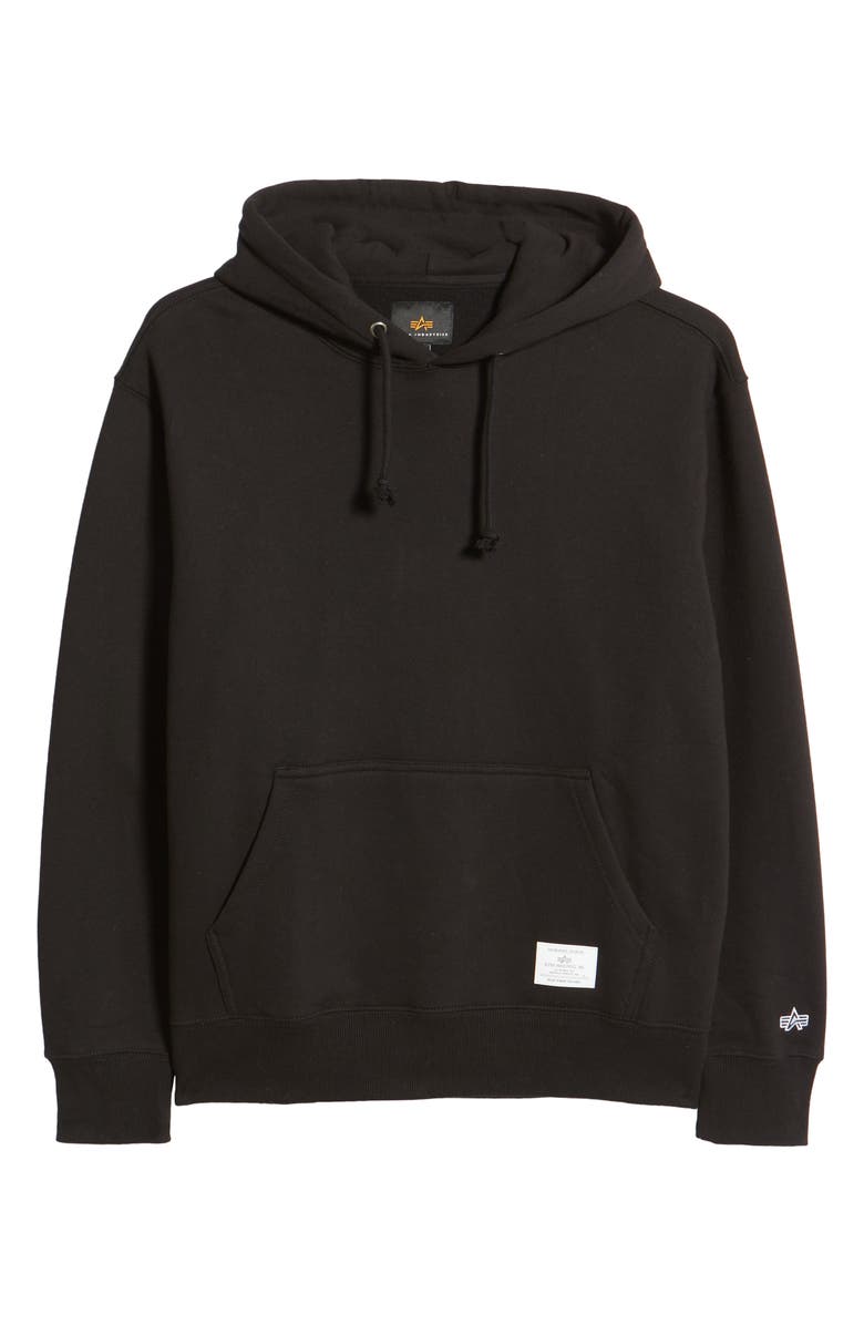 Alpha Industries Essential Hoodie Sweatshirt, Alternate, color, Black