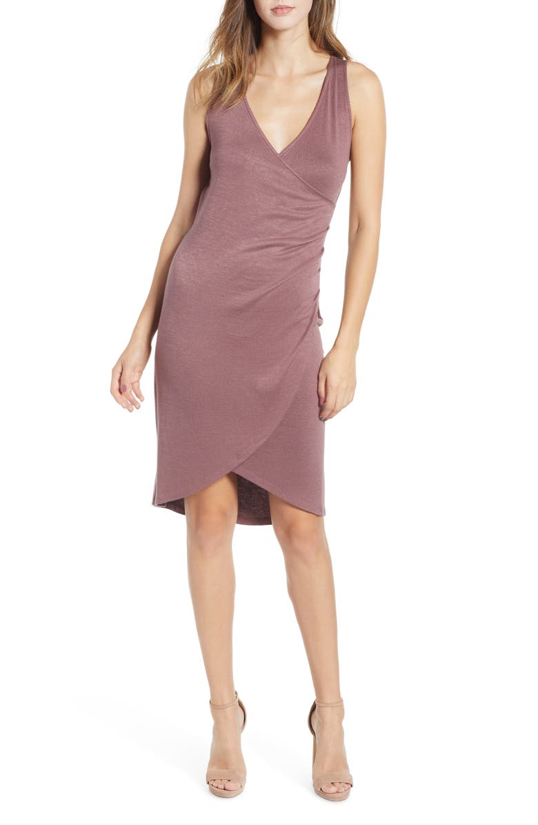 Leith Mélange Wrap Dress, Main, color,