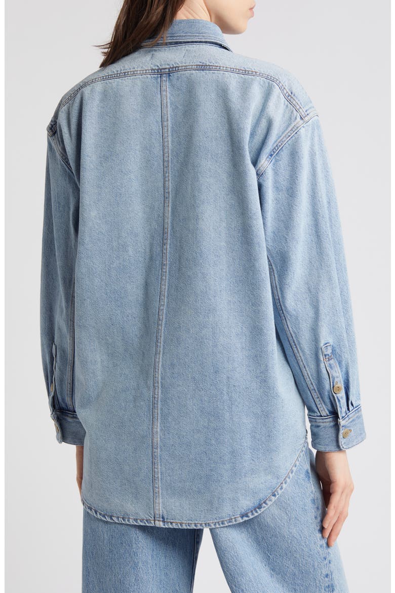 Oversize Denim Button-Up Shirt, Alternate, color, INVERMERE WASH