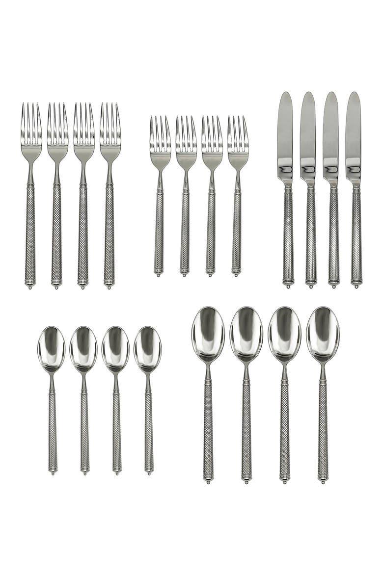 Solitaire 5-Piece Flatware Place Setting, Alternate, color, SILVER