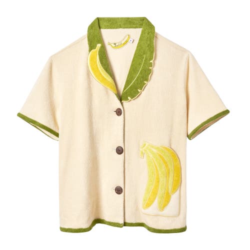 Tombolo 'banana Split' Cabana ~ Crop Cut In Ivory