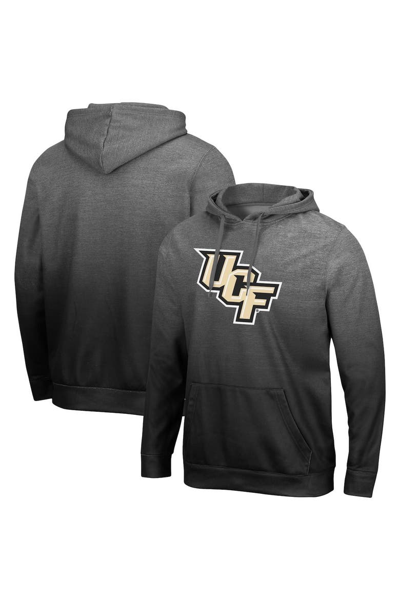 Men's Colosseum Heathered Gray UCF Knights Gradient Pullover Hoodie, Main, color, Heather Gray