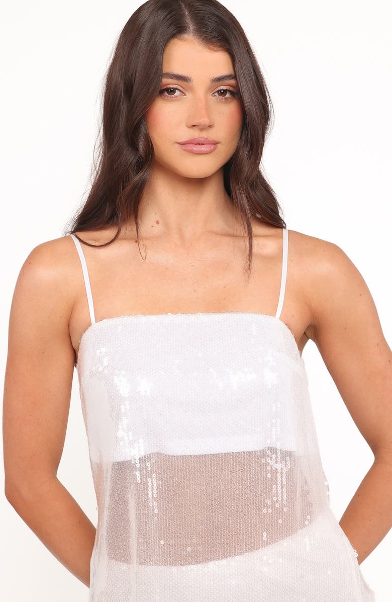 Petal & Pup Vienne Sequin Top & Maxi Skirt Set, Alternate, color, White Sequin