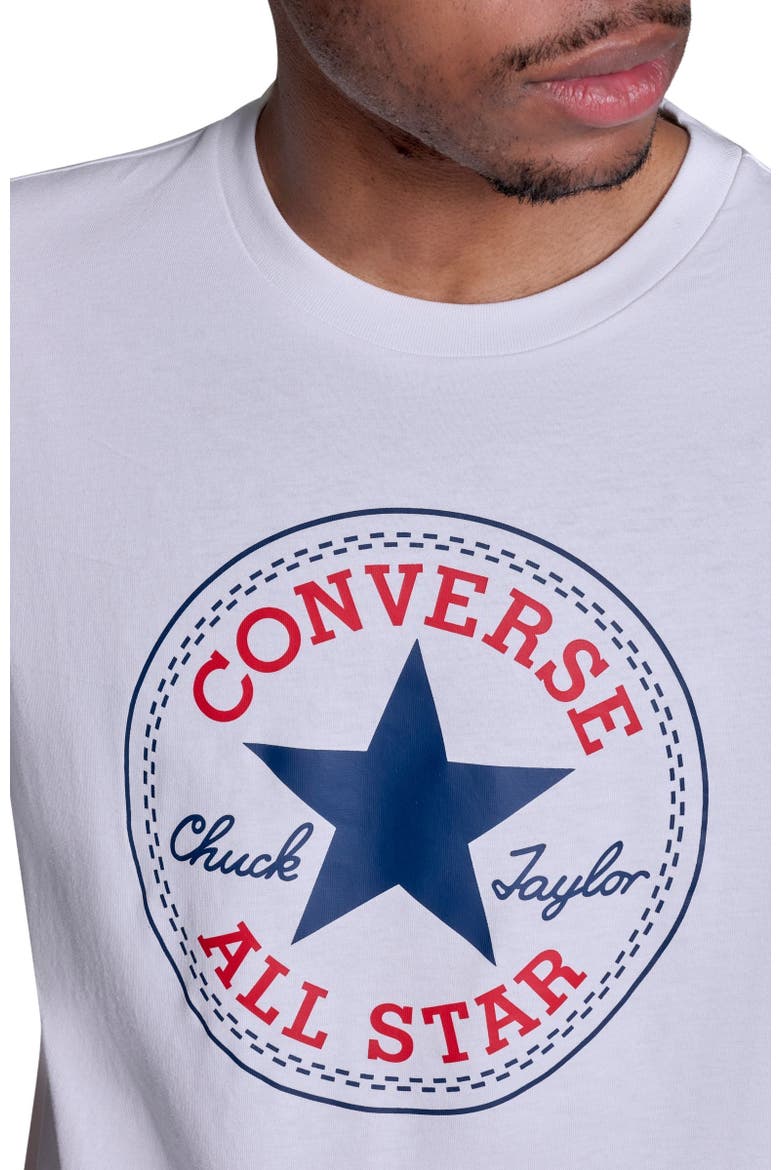 Chuck Taylor All Star Logo T-Shirt, Alternate, color, WHITE 10A