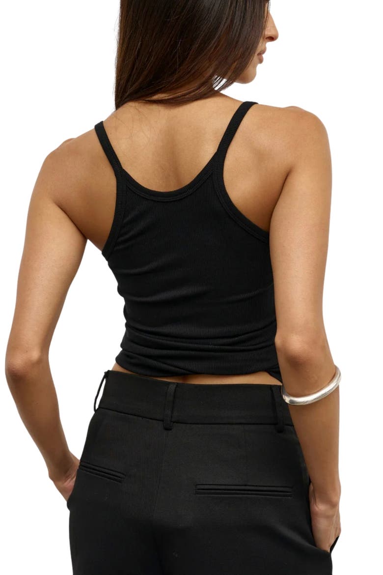 Jayla Scoop Neck Tank, Alternate, color, BLACK