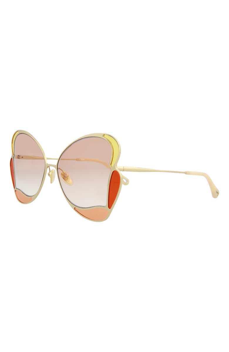 Chloé 60mm Butterfly Sunglasses, Alternate, color, 