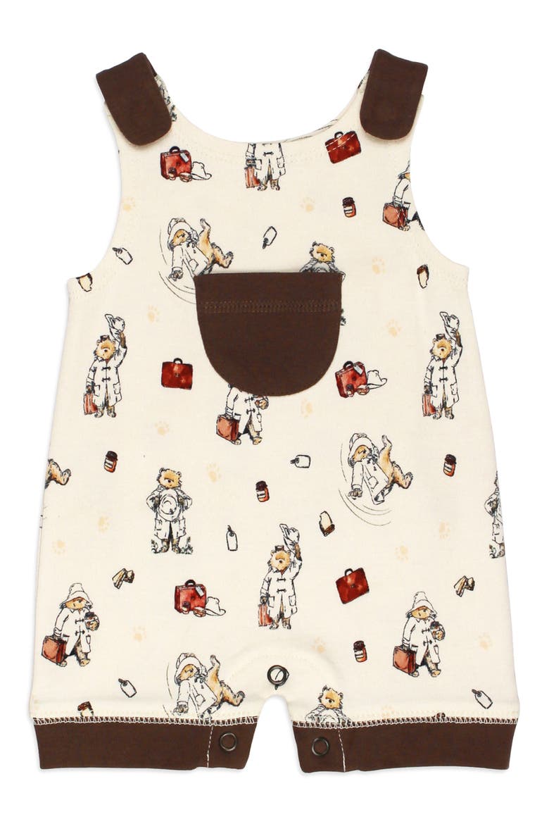 x Paddington Bear™ Sleeveless Organic Cotton Pocket Romper, Main, color, ADVENTURE PADDINGTON