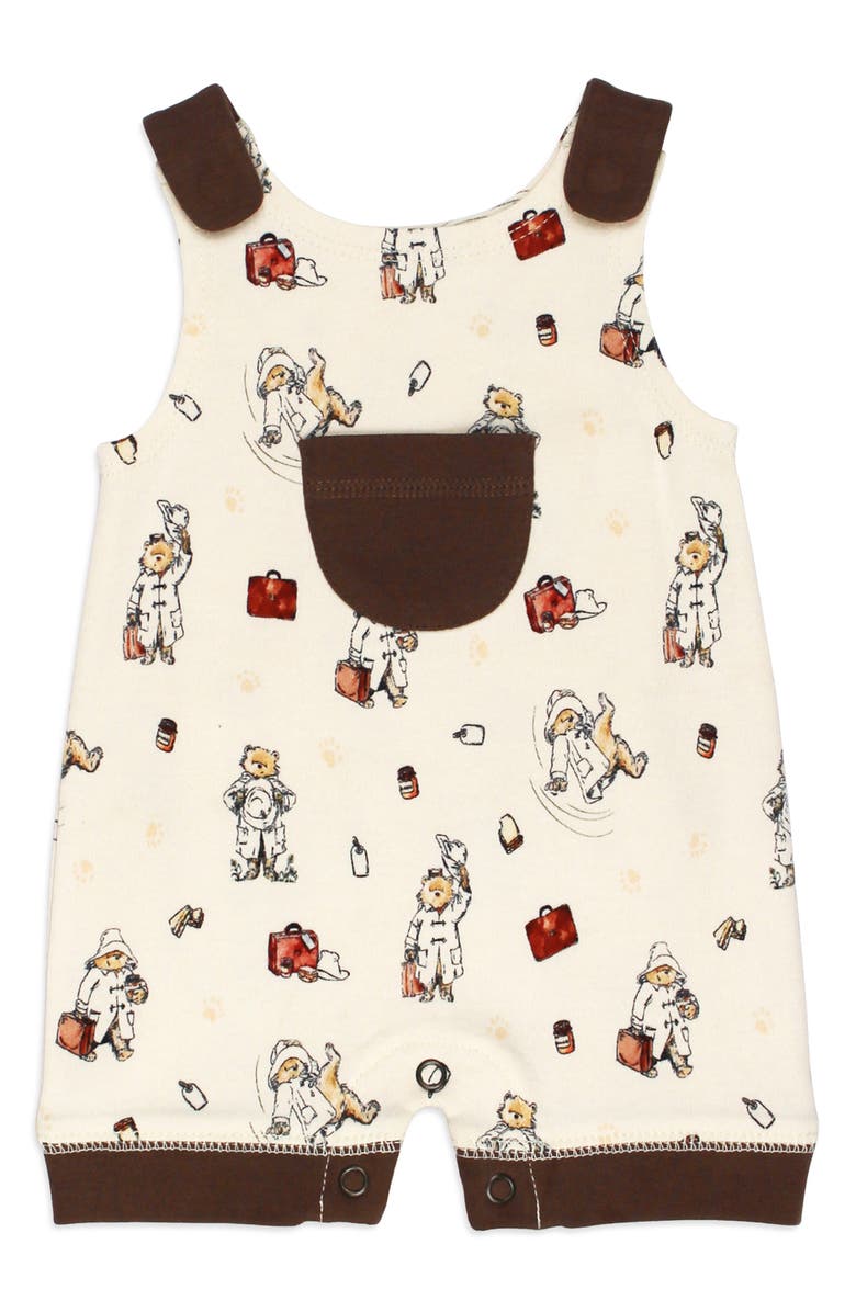 L'ovedbaby x Paddington Bear<sup>™</sup> Sleeveless Organic Cotton Pocket Romper, Main, color, Adventure Paddington