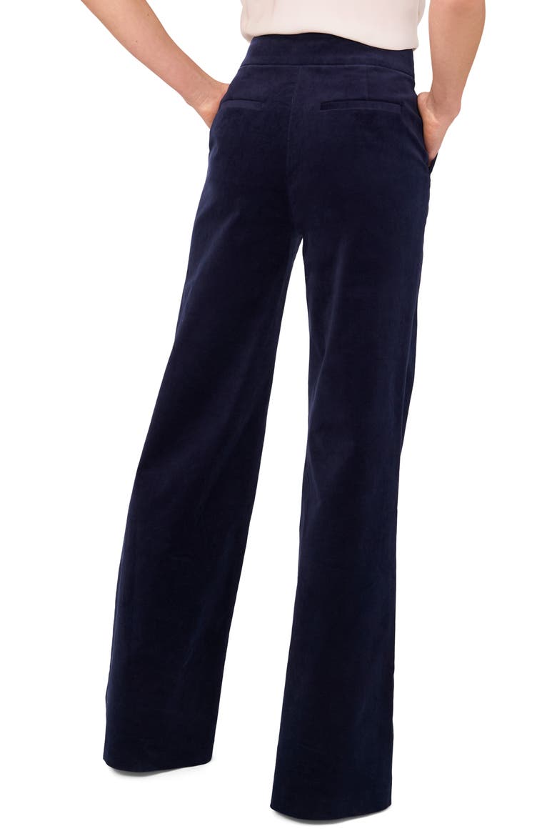 Wide Leg Stretch Cotton Corduroy Pants, Alternate, color, BARITONE BLUE