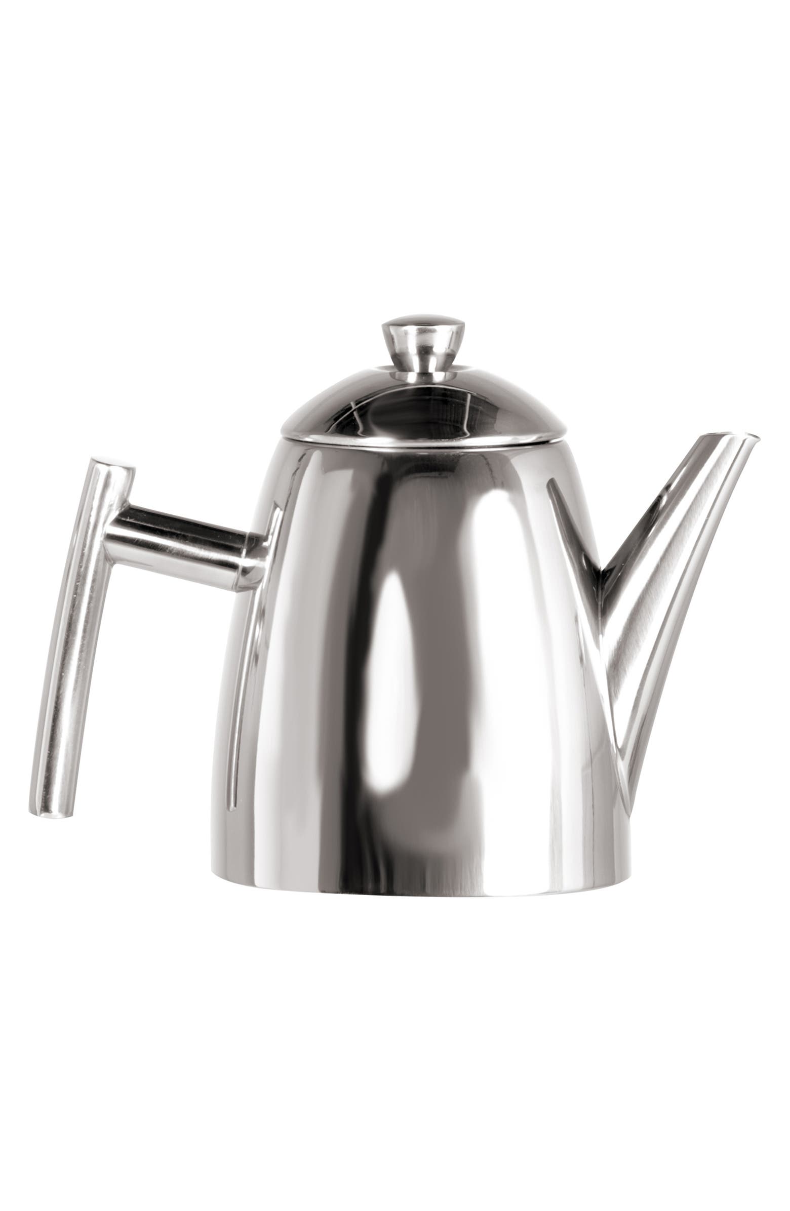 FRIELING Primo 18/10 Stainless Steel Teapot with Infuser, Mirror Finish, 34 oz - Silver