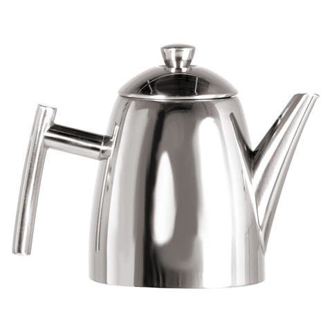 Primo 18/10 Stainless Steel Teapot with Infuser, Mirror Finish, 34 oz