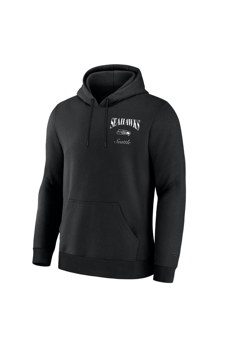 Men's Fanatics Black Seattle Seahawks Nightfall Long Sleeve Fleece Hoodie, Alternate, color, Black
