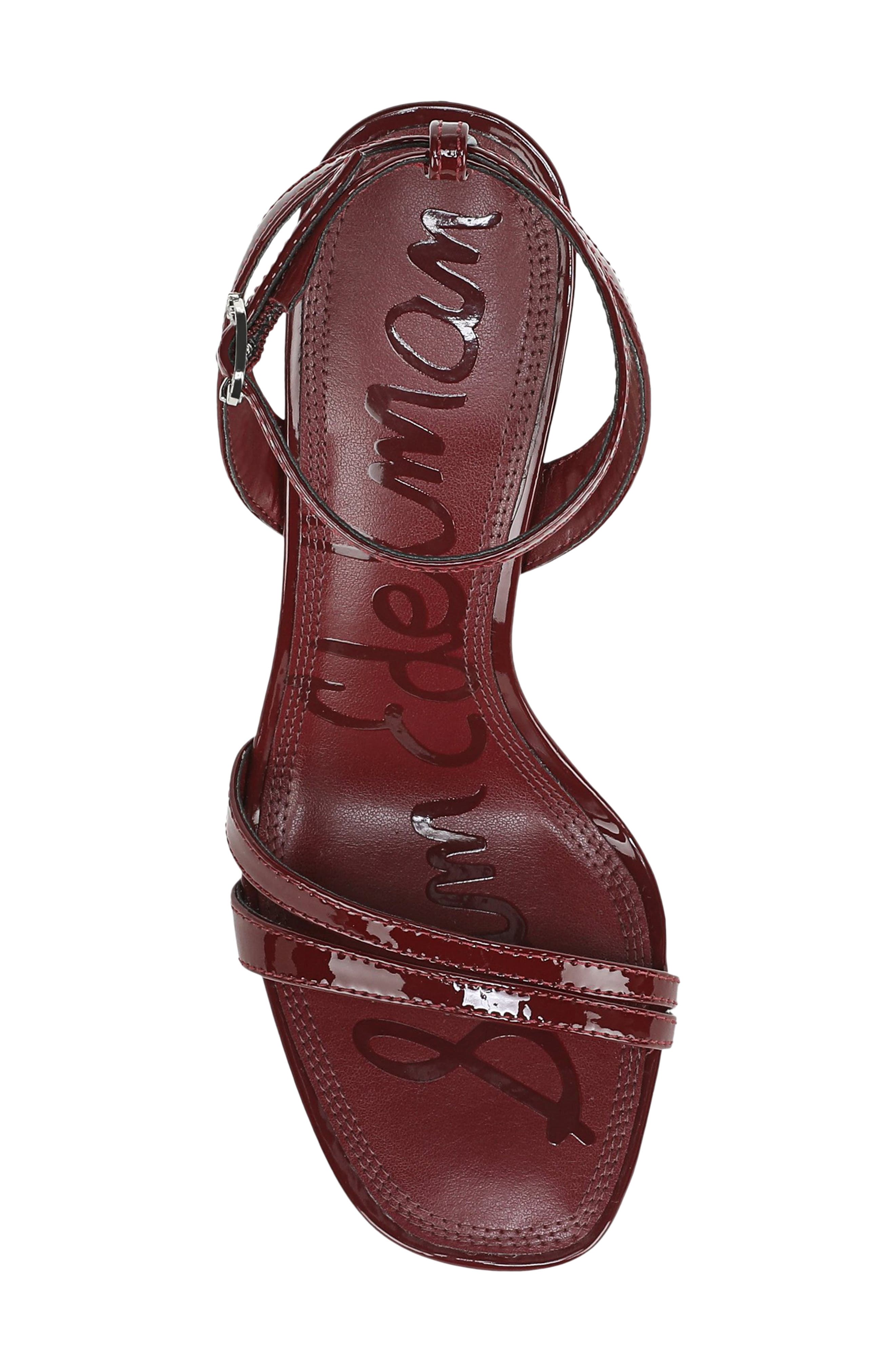 Junie Ankle Strap Sandal, Alternate, color, FRENCH MERLOT