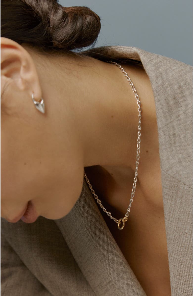 Otiumberg Sterling Silver and 14kt Gold Vermeil Eternal Link Up Necklace, Alternate, color, Silver