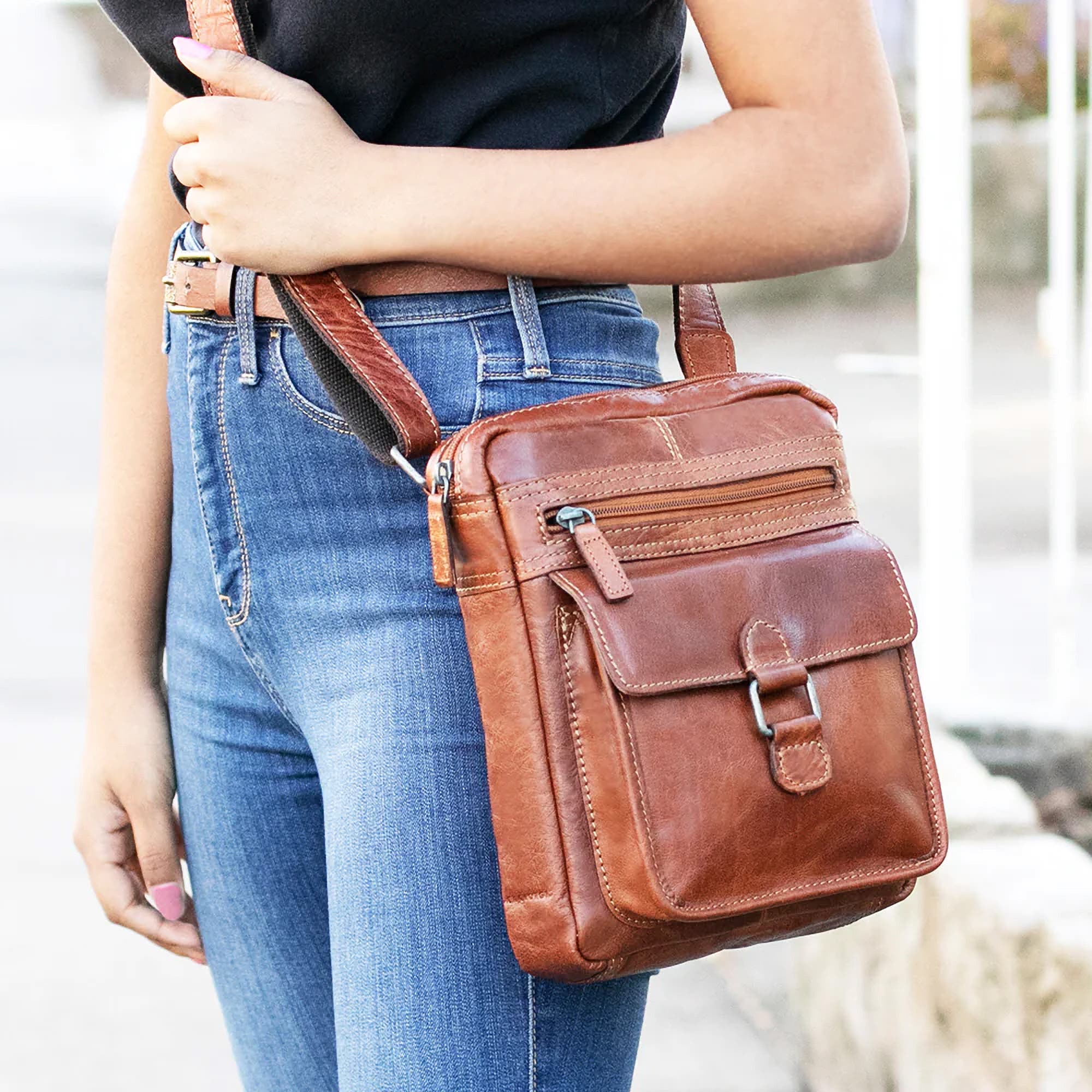 Voyager Slim Crossbody, Alternate, color, black-brown