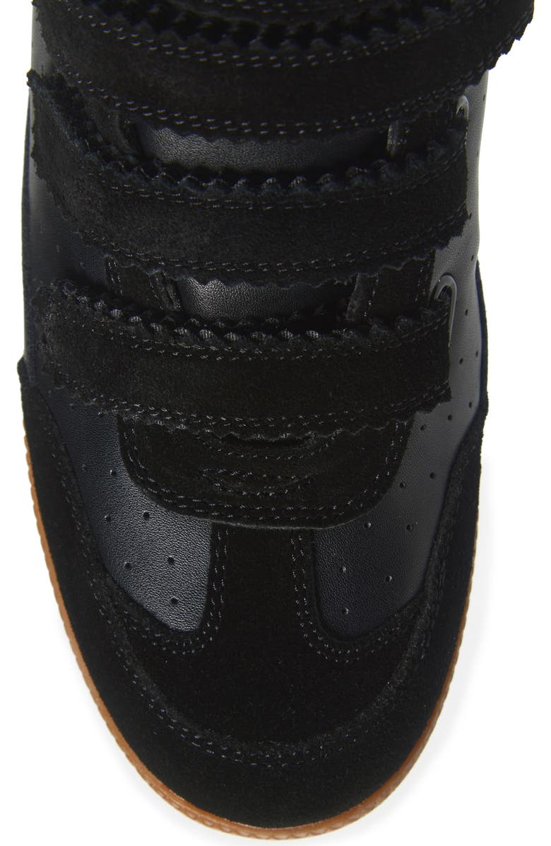 Steve Madden Mustang Wedge Sneaker, Alternate, color, Black Suede