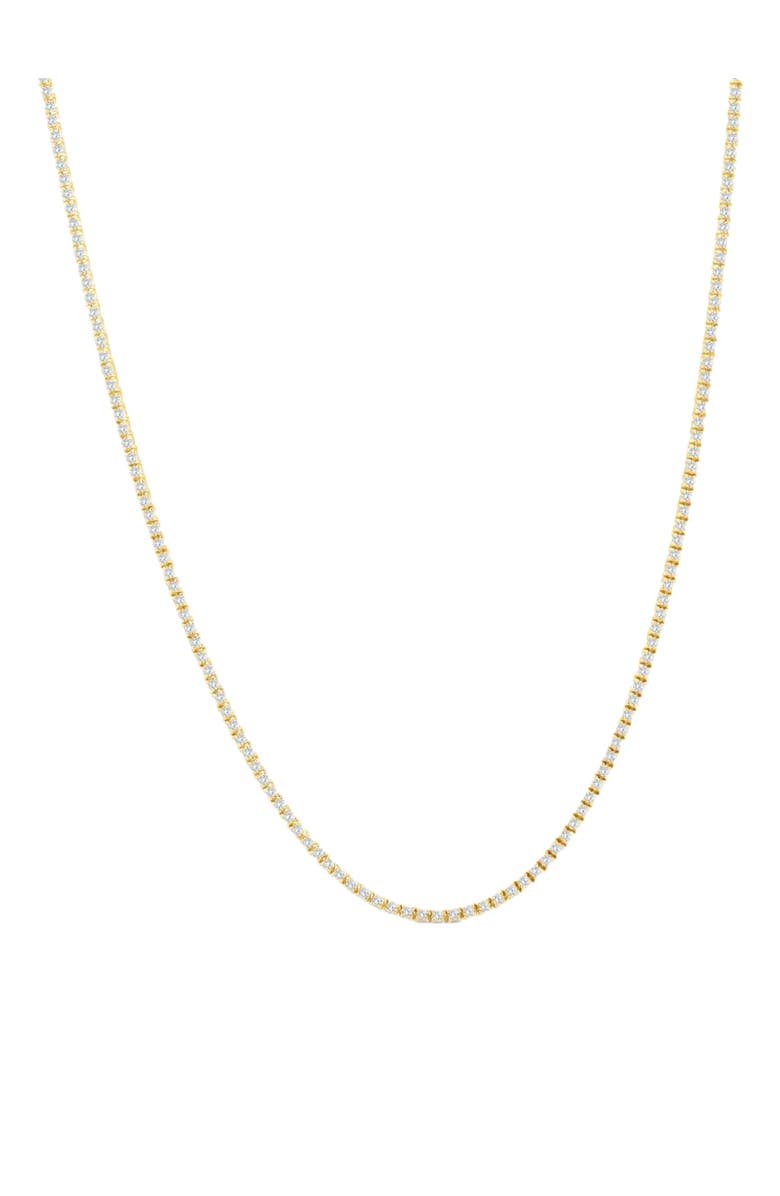 Bliss Diamond 7 1/2Ct TW Round Diamond Tennis Necklace 14k Gold 17", Alternate, color,