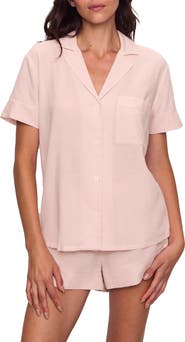 Eberjey Nautico Stripe Short Sleeve Shirt & Shorts Pajamas