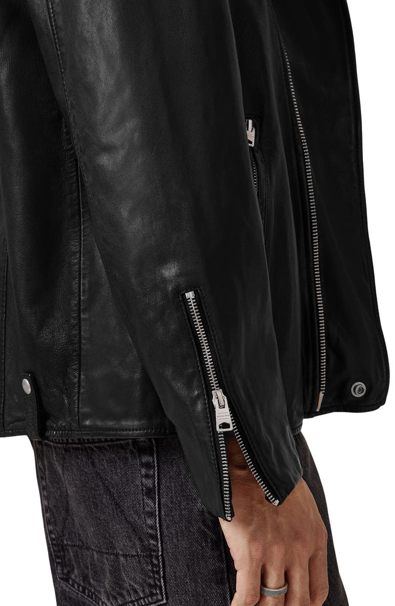AllSaints Bradford Leather Biker Jacket, Alternate, color, 