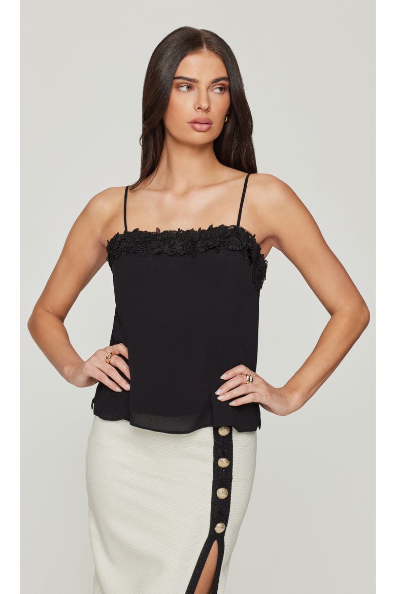 Leah Lace Combo Cami, Alternate, color, Black