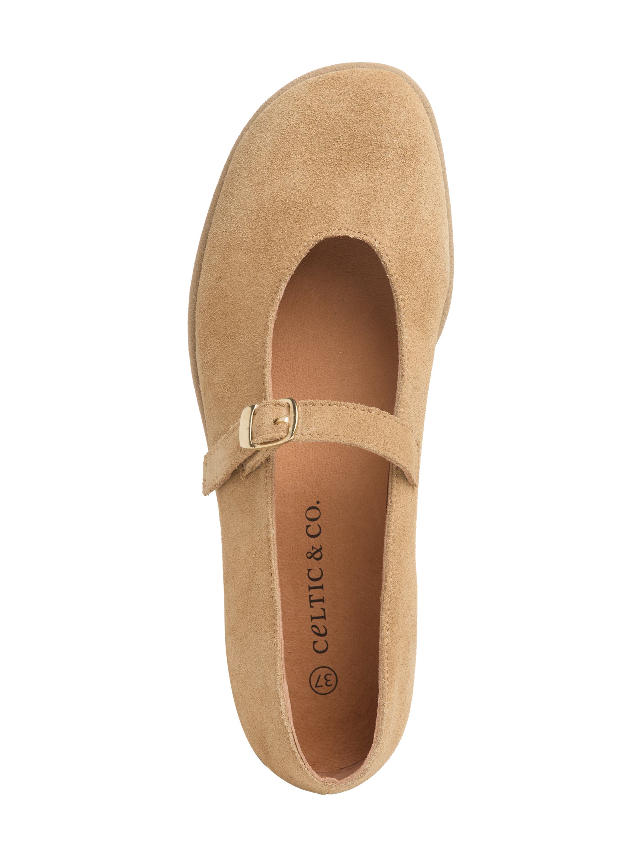 Celtic & Co. Strap Detail Ballet Flats, Alternate, color, Sand