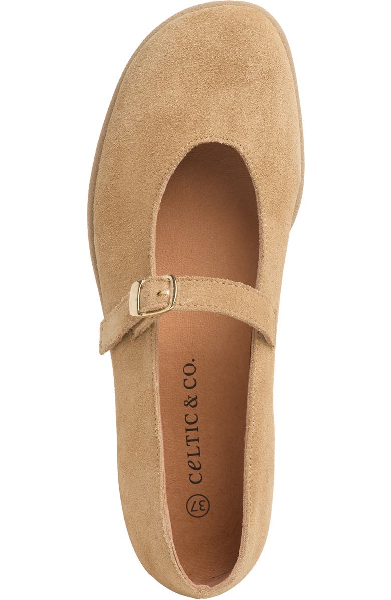 Celtic & Co. Strap Detail Ballet Flats, Alternate, color, Sand
