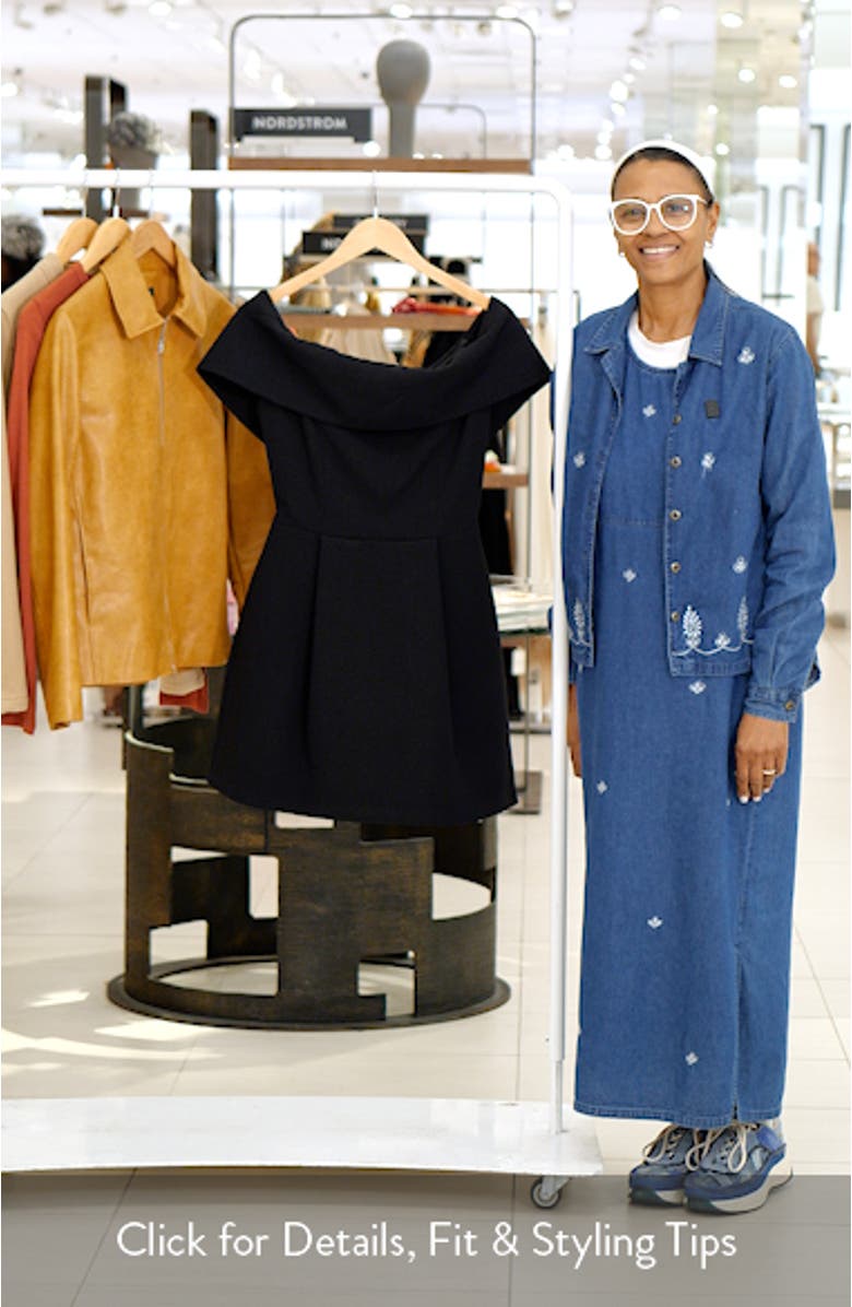 Harper Belted Off the Shoulder Minidress, sales video thumbnail