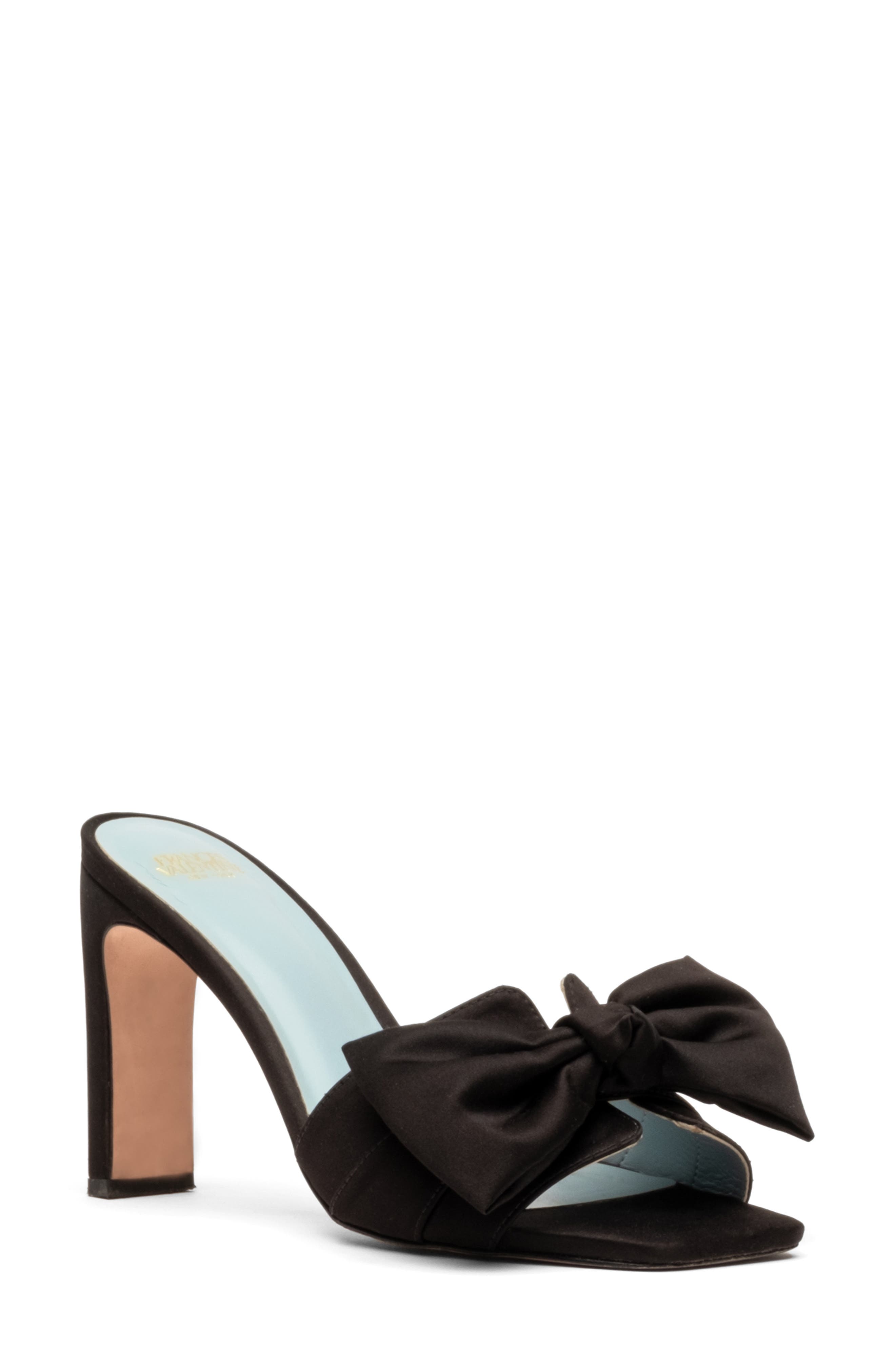 Frances Valentine Hilary Satin Bow Sandal, Main, color, 