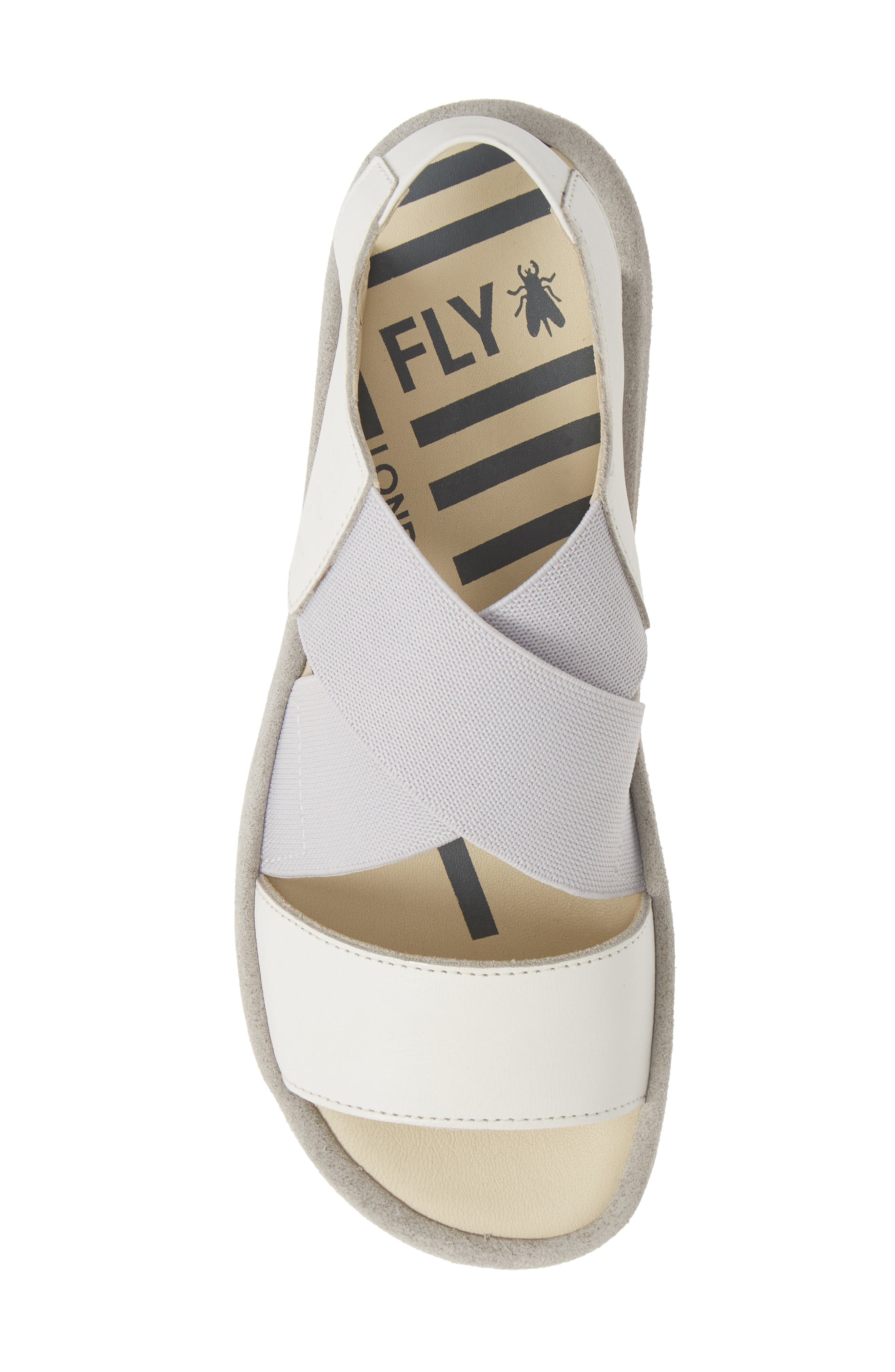 Bime Wedge Sandal, Alternate, color, OFF WHITE RUG LEATHER/ SUEDE