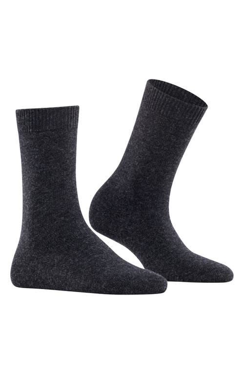 Falke Cosy Crew Socks In Anthracite
