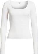 Mavi Jeans Square Neck Long Sleeve T-Shirt