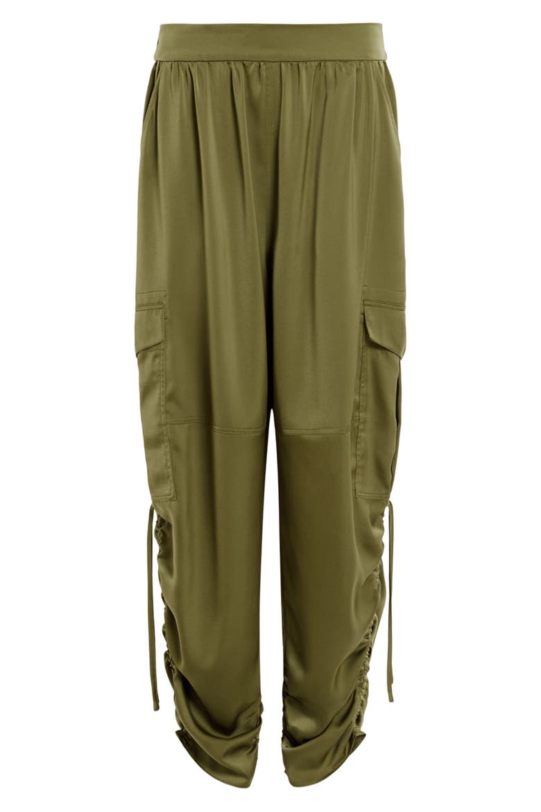 Kaye Ruched Cargo Pants, Alternate, color, KHAKI GREEN