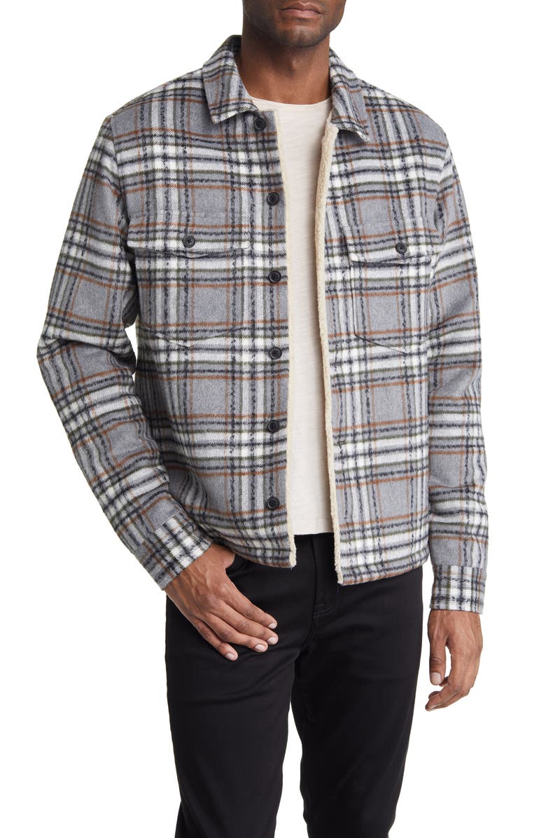 AllSaints Xanetta Plaid Shirt Jacket, Main, color, 