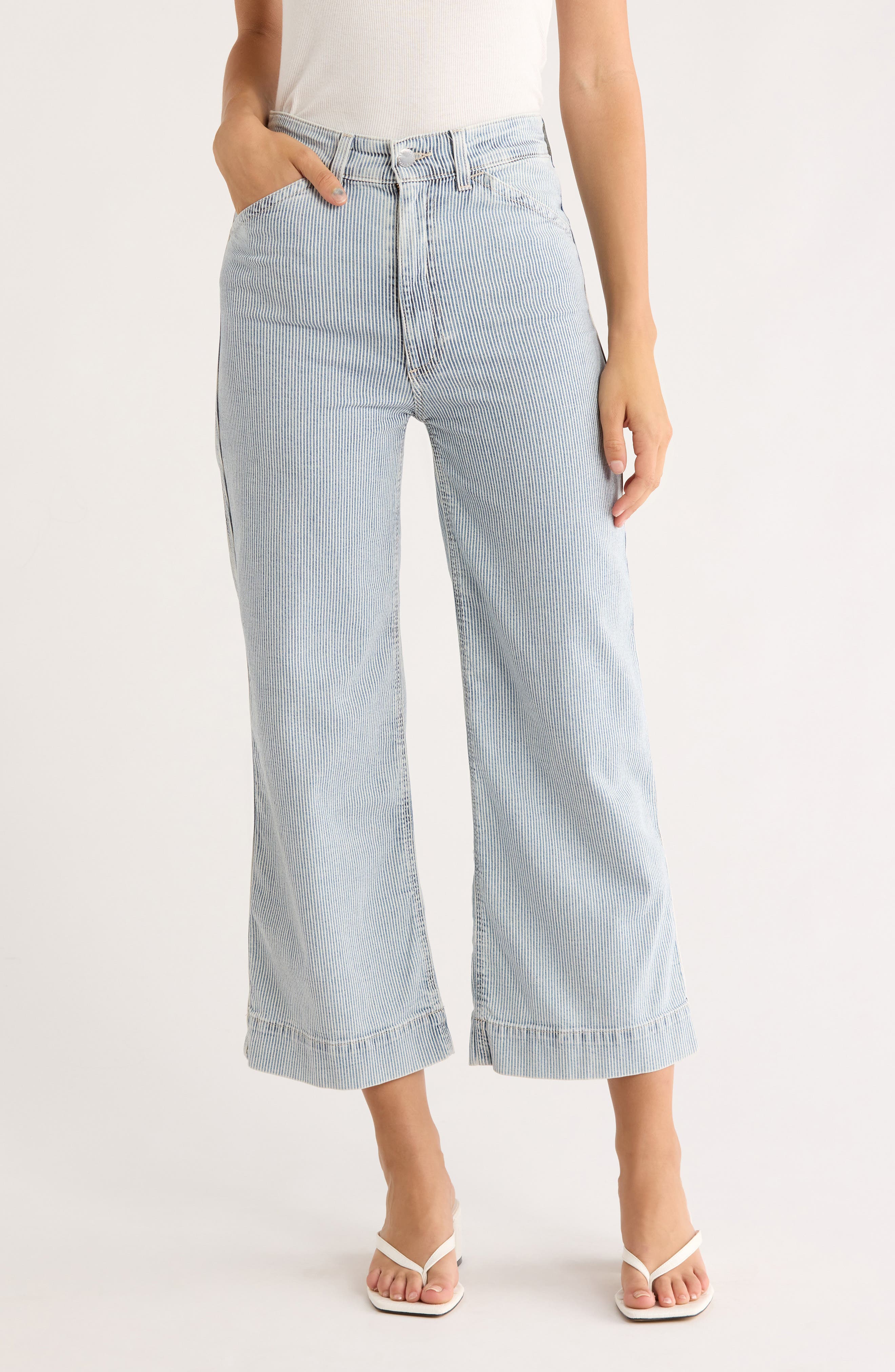 AG Rosie High Waist Crop Wide Leg Jeans
