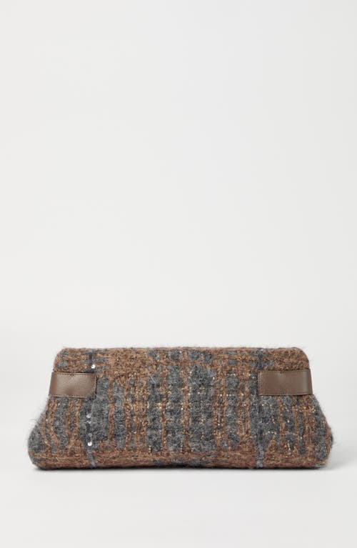 Brunello Cucinelli Essence Pouch Bag With Dazzling Embroidery