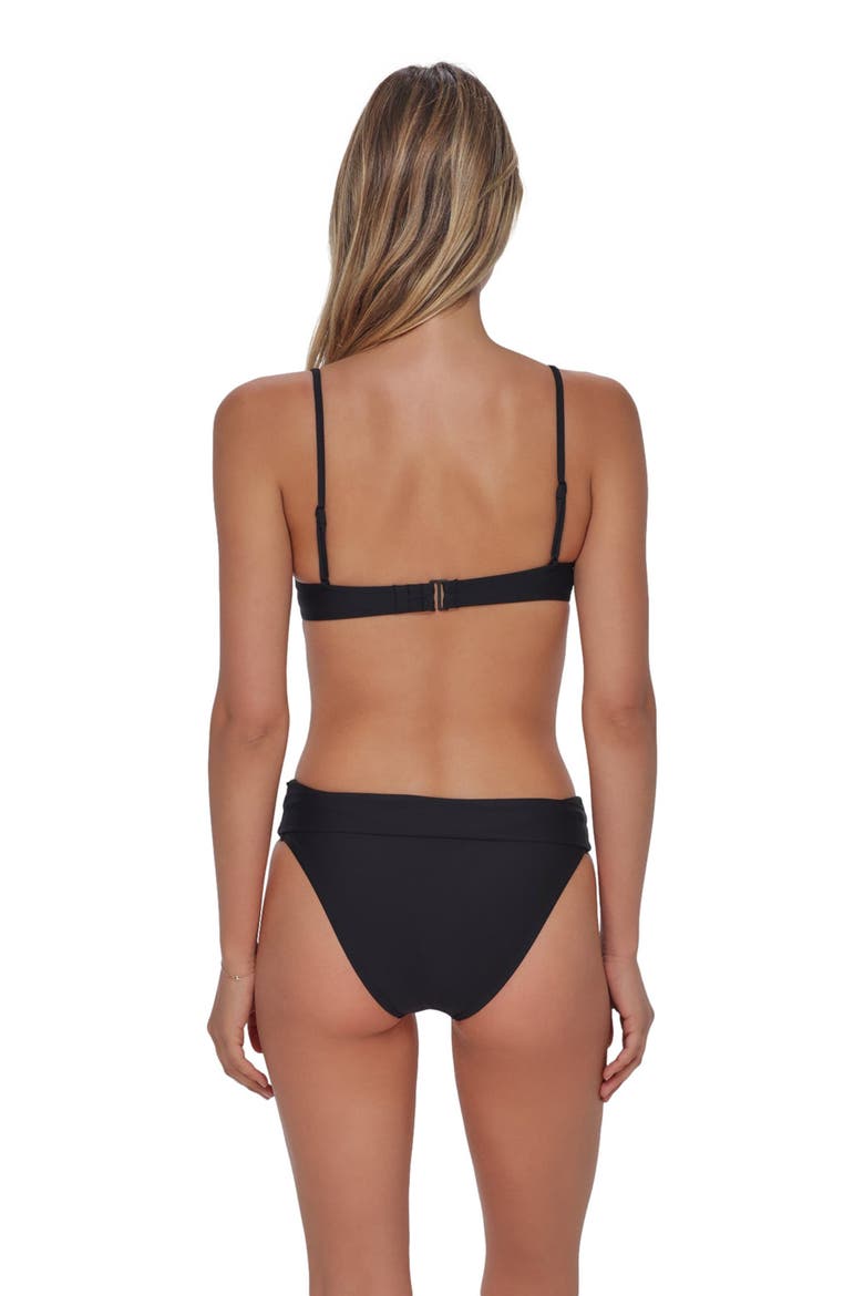 Jolene Underwire Bikini Swimsuit Top, Alternate, color, BLACK