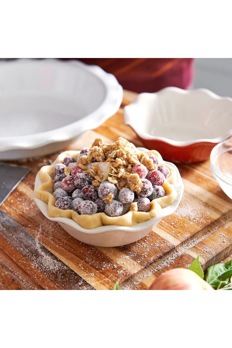Mini Pie Dish, Set of 2, Alternate, color, Rouge