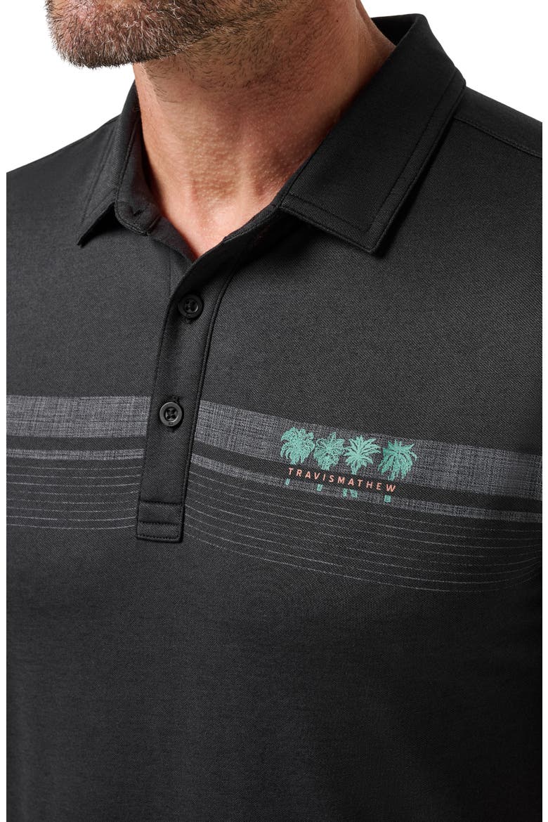 Featherweight Polo, Alternate, color, BLACK/ CORAL HAZE