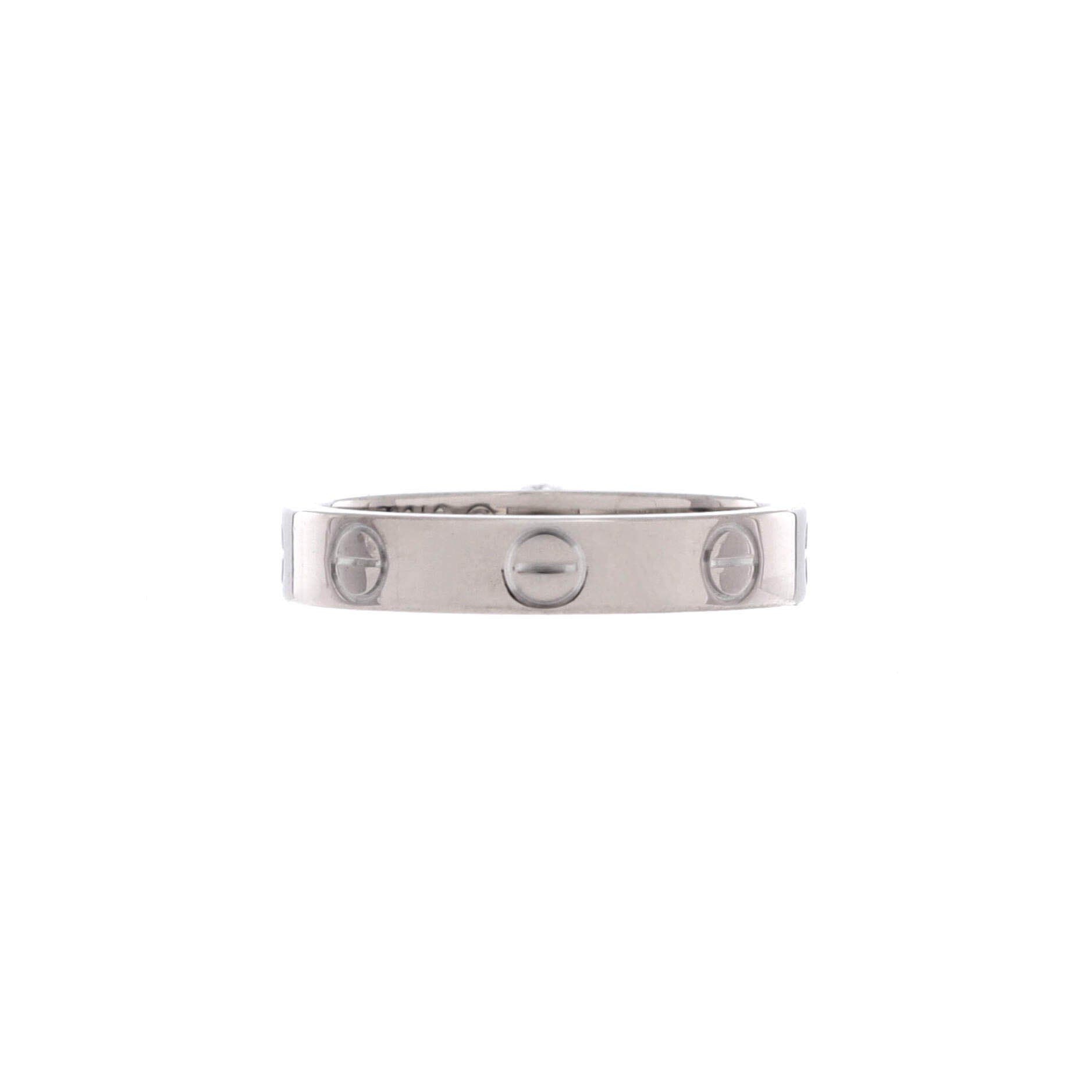 LOVE Solitaire Ring 18K White Gold with Diamond 0.23CT, Alternate, color, Metallic Gold