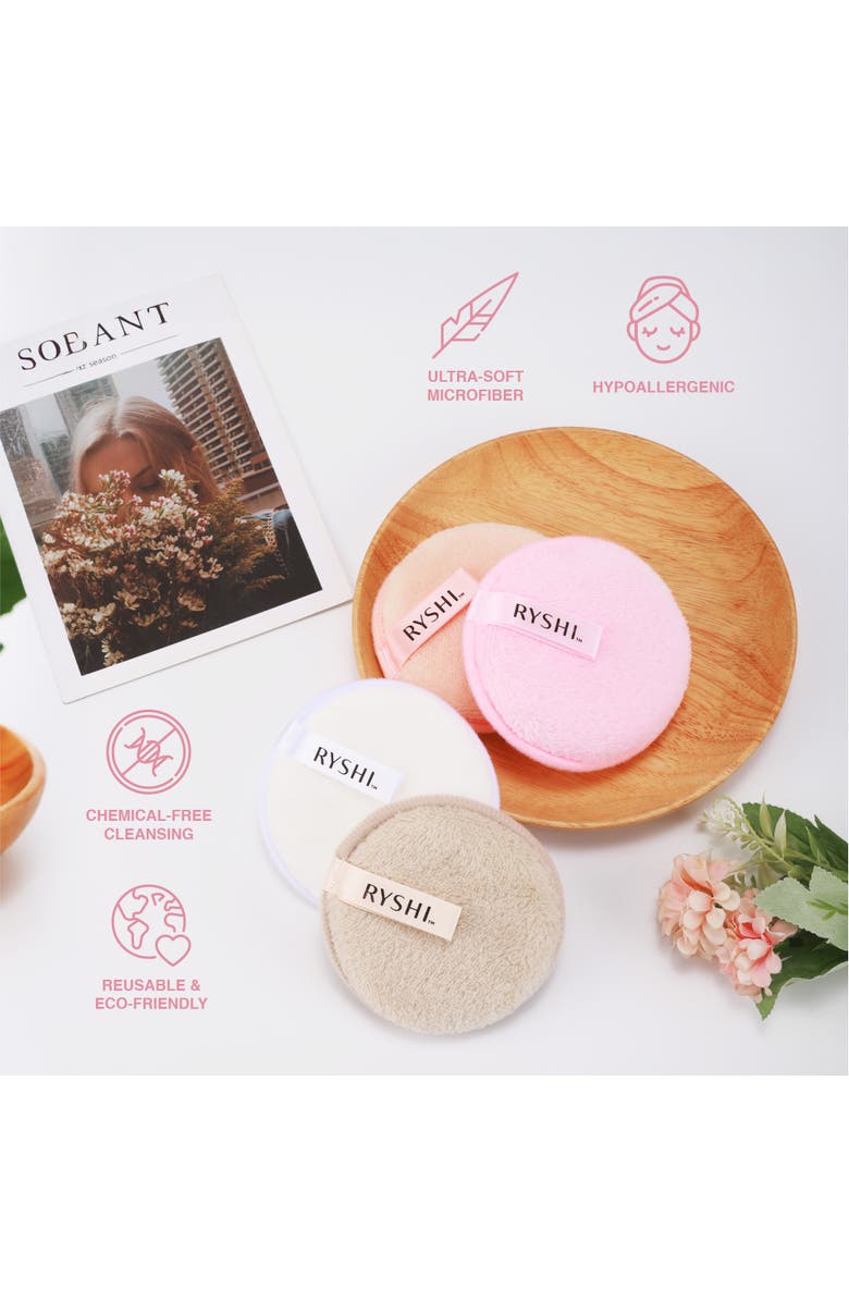 PURSONIC Complete Clean Beauty Bundle Reusable Makeup Remover Cloths + Makeup Remover Cleansing Towelettes, Alternate, color, Multicolor