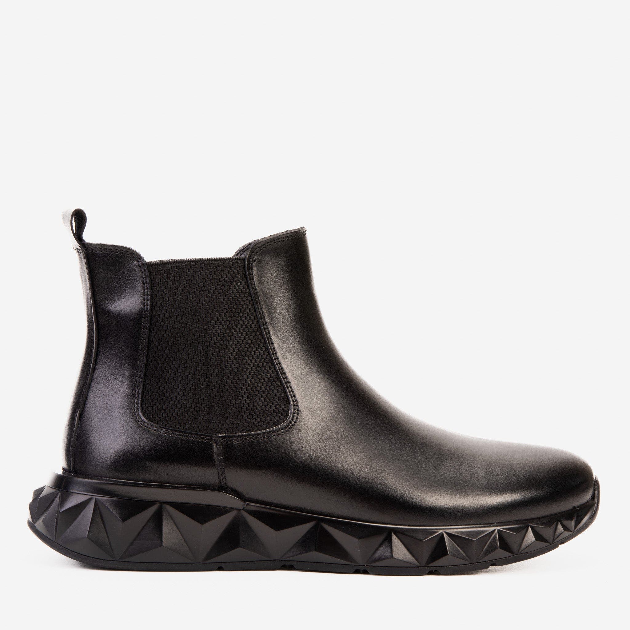 The Apex Leather Chelsea Boot, Main, color, Black