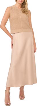 Vince Camuto Tape Yarn Tank & Slipdress Set