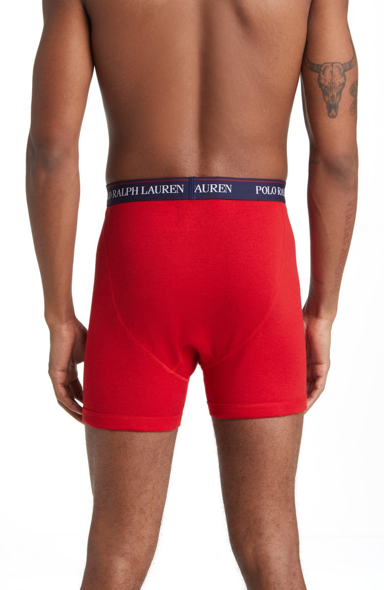 Polo Ralph Lauren Assorted 3-Pack Classic Cotton Boxer Briefs, Alternate, color, 