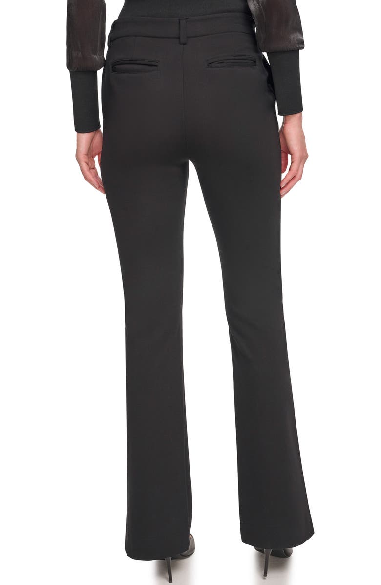 DKNY Split Hem Flare Leg Ponte Pants, Alternate, color, 