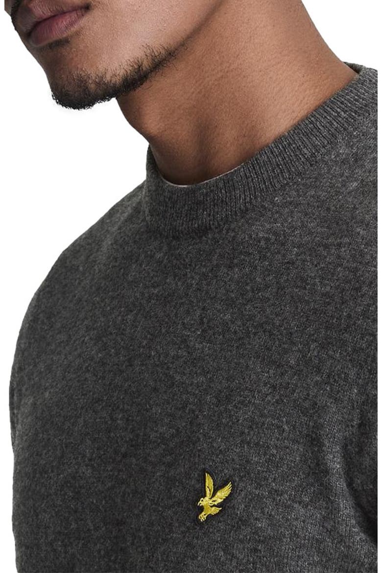 Lambswool Blend Crew Neck Sweater, Alternate, color, Charcoal Marl