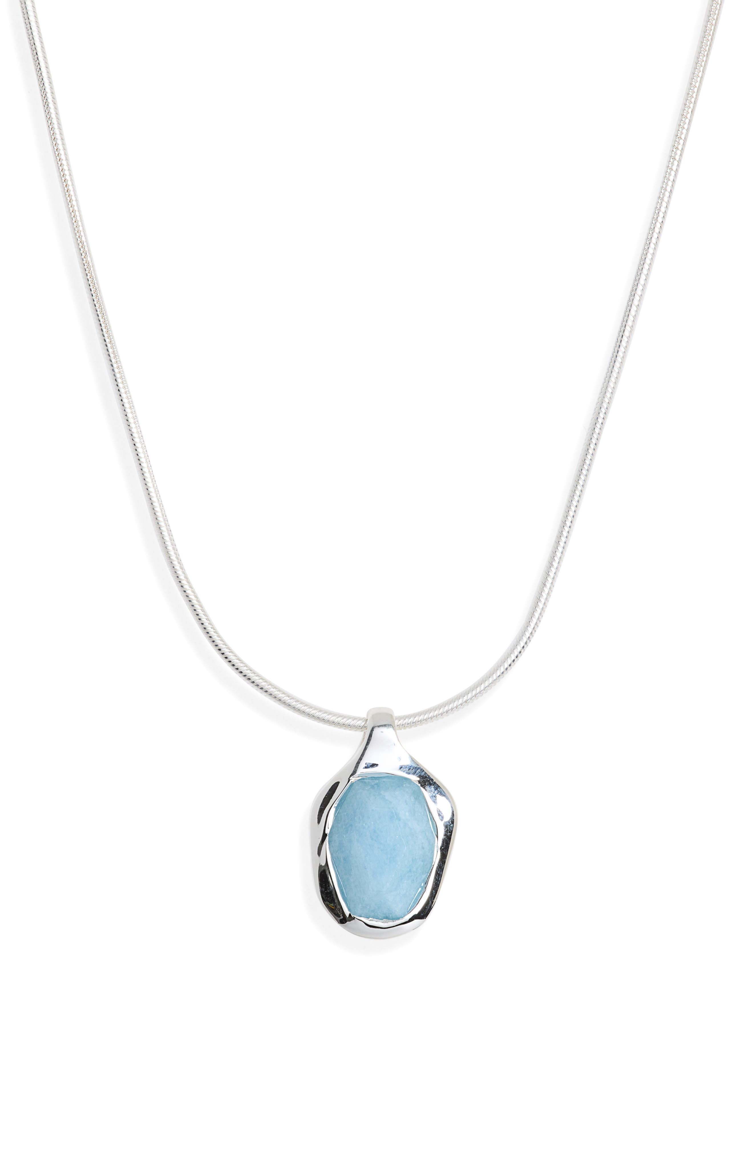 selected STERLING SILVER / AQUAMARINE