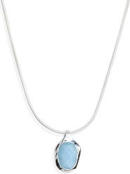Monica Vinader Odyssey Sterling Silver Aquamarine Pendant Necklace