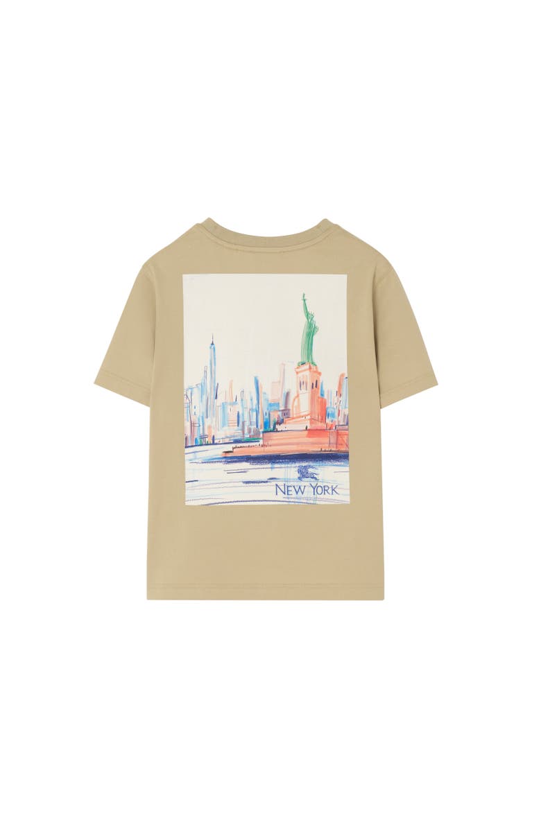 Burberry New York Bear Cotton T-shirt, Alternate, color, Hunter Beige