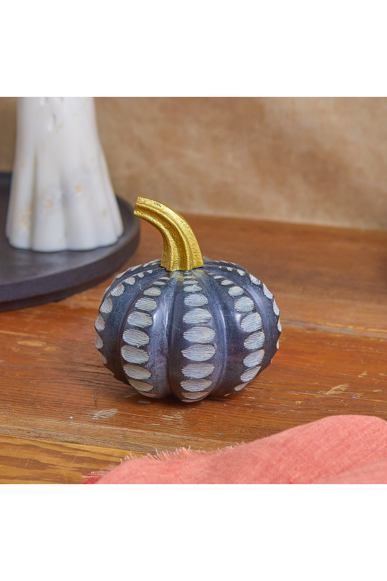 Black Soapstone Pumpkin, Alternate, color, Black