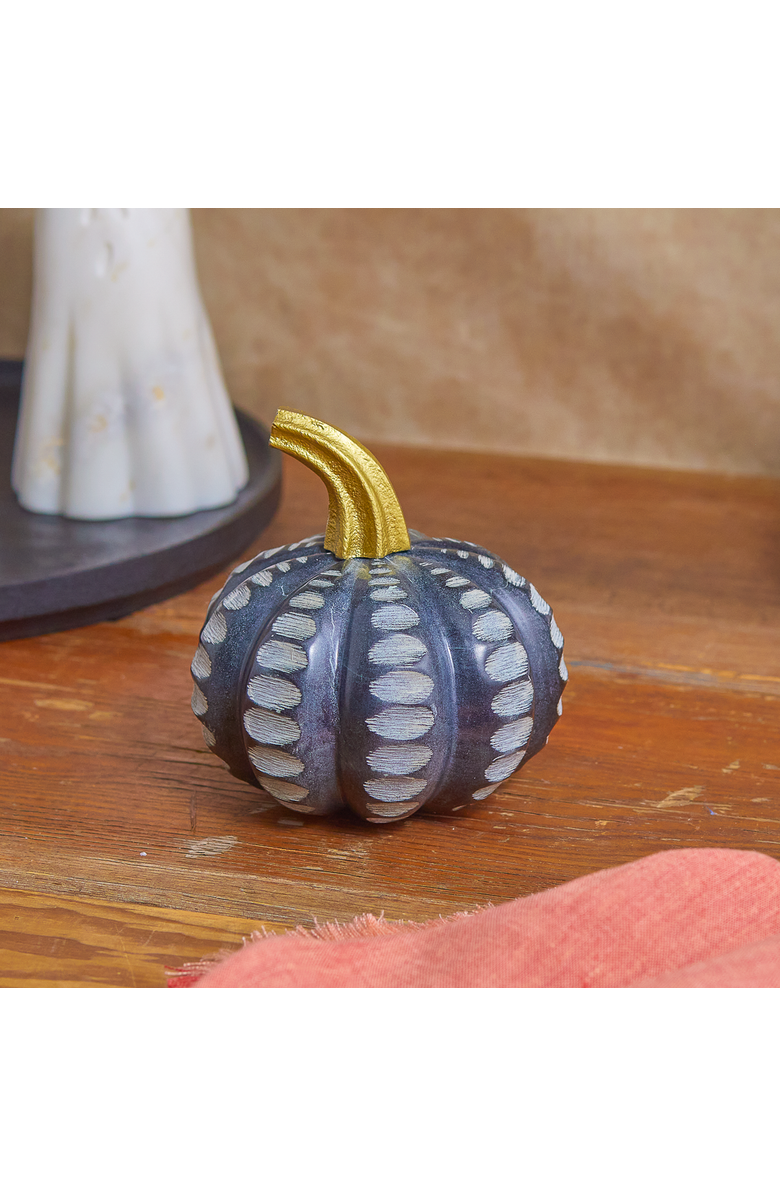 Be Home Black Soapstone Pumpkin, Alternate, color, Black